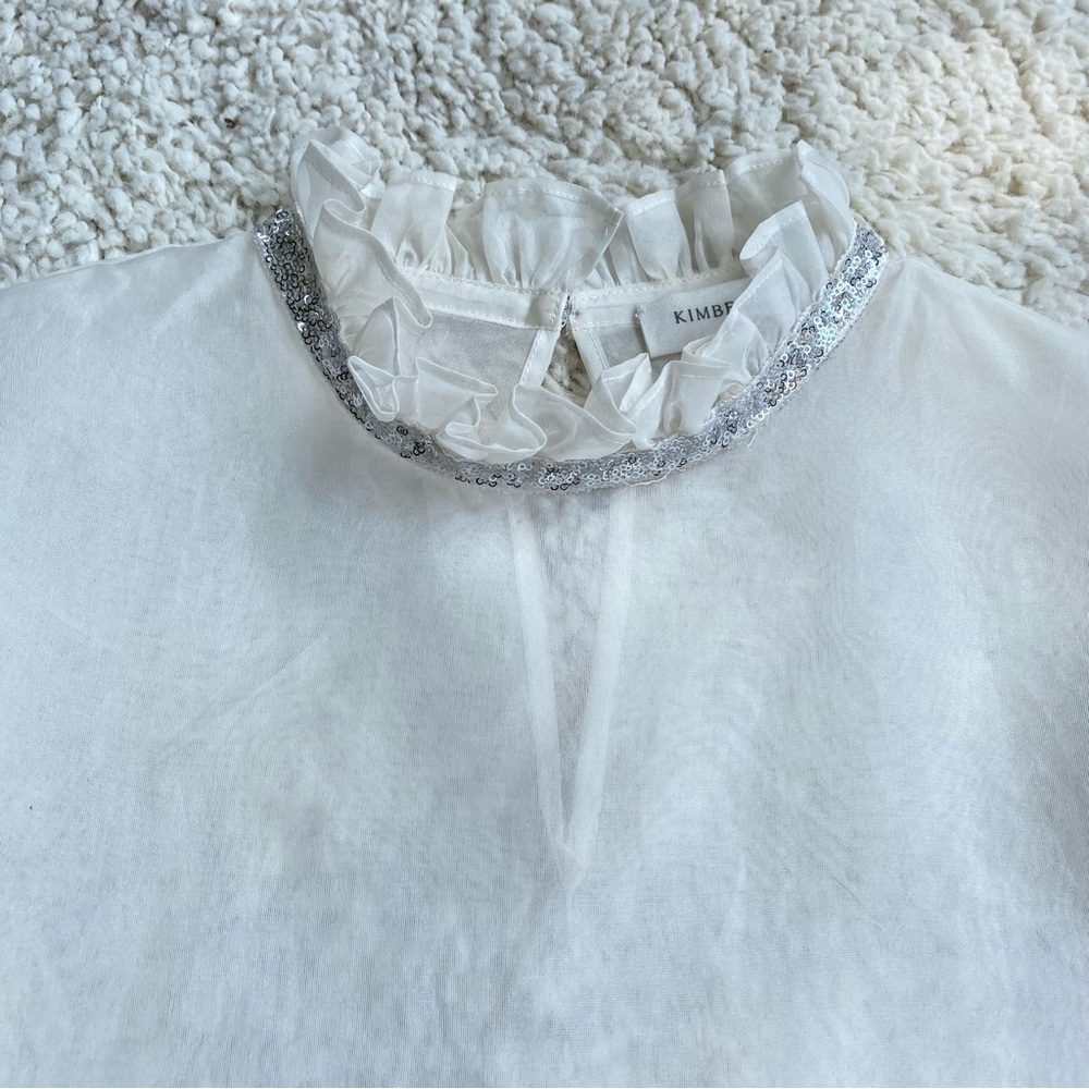 KIMBERLEY ANNE Coastlines Silk Organza Sheer Peplum - Picture 3 of 16